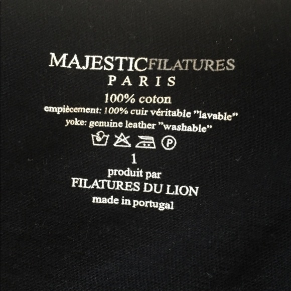 Majestic Filatures Sleeveless Leather Front Top - Picture 2 of 9